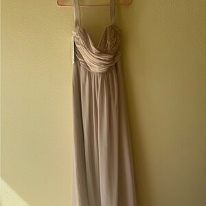 Alfred Angelo Blush Chiffon Maxi Dress with Draped Bodice